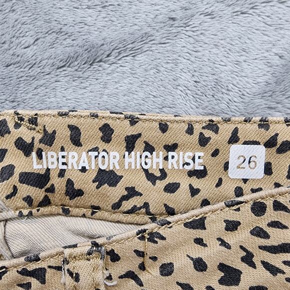 Volcom Jeans Womens 26 Tan Animal Print Liberator High Rise Ankle Stretch Denim - Picture 7 of 14